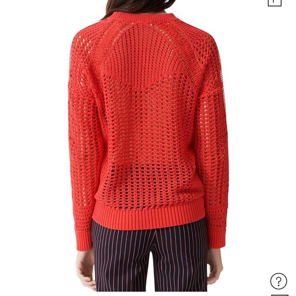 Maje open knit work cotton sweater. Size 2 - Picture 2 of 5